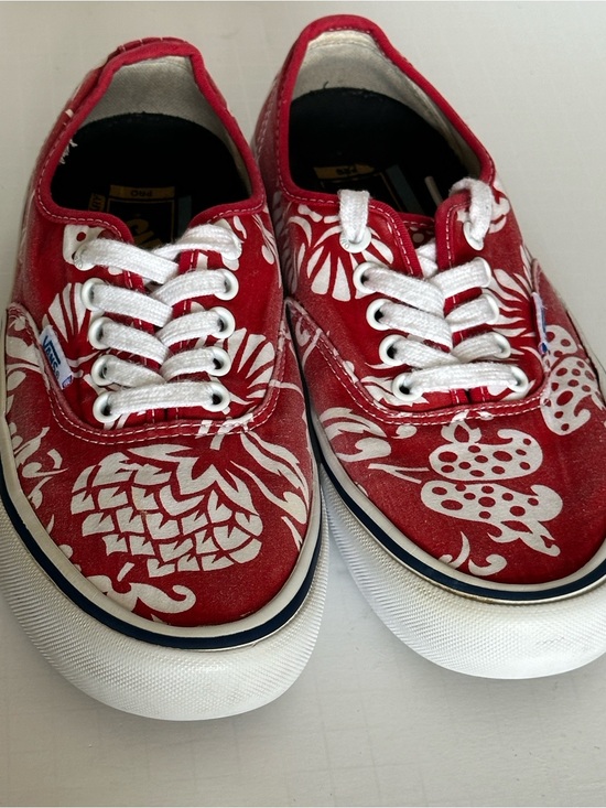 Vans Other - Vans Authentic Pro Hawaiian Floral Red Canvas Skate Shoes Men 6.5 Women 8